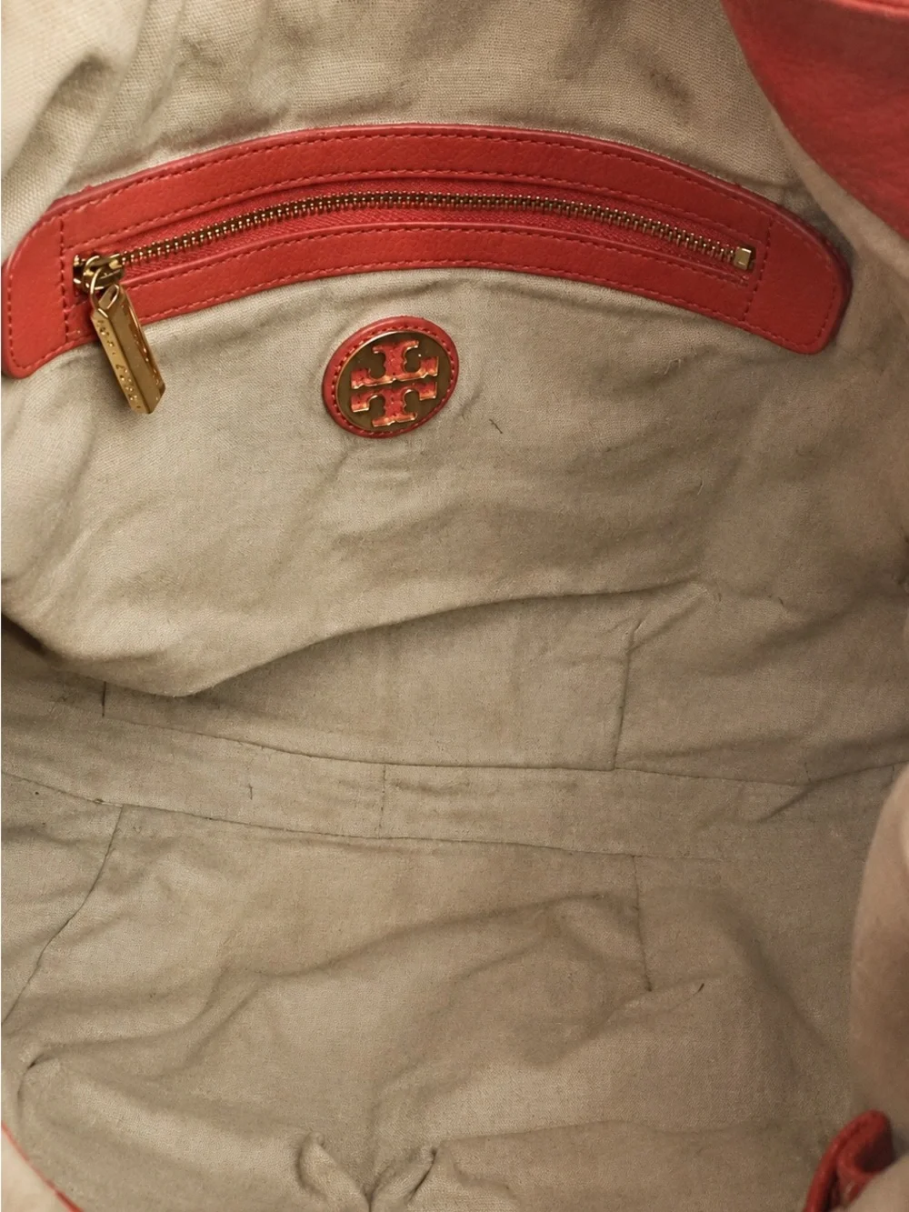 Tory Burch Taylor Large Coral Pebbled Leather Hobo Shoulder Bag
